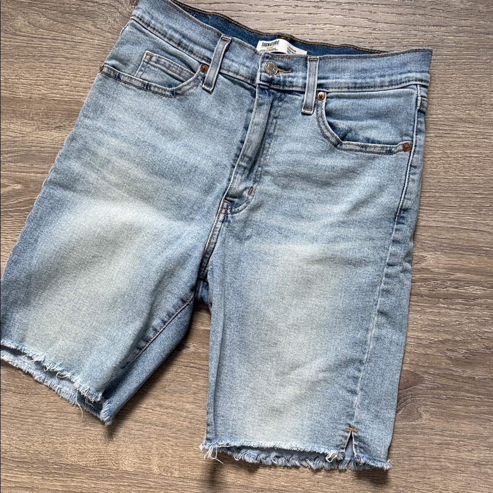 Signature by Levi Strauss Light Blue Denim Bermuda Shorts - Women's